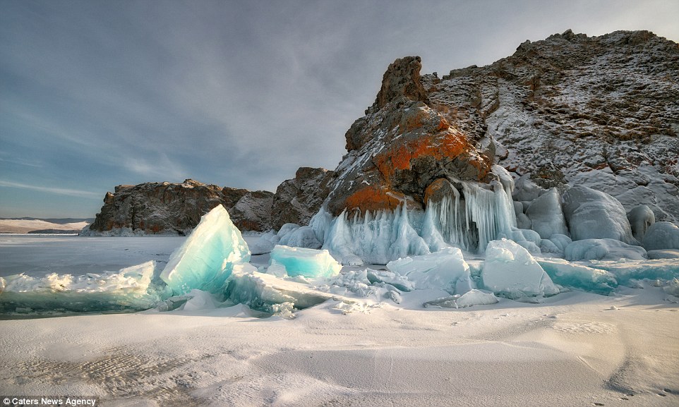 Breathtaking images of magical ice cavern at Baikal